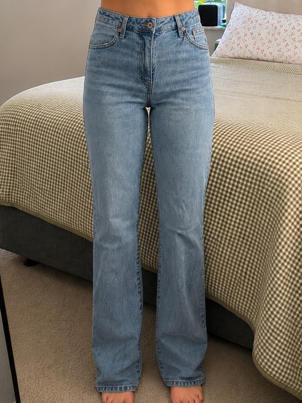 Celebrity Pink Light Blue High-Rise Straight Leg Jeans